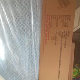 brand new silver metal bunk beds in box with 2 brand new mattresses in packaging.collection B33