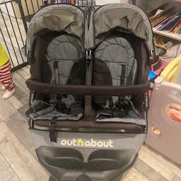 Out n about double nipper pram. Good condition. Comes with rain cover. Open to offers