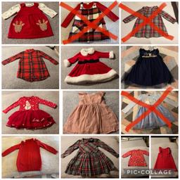 F&F Christmas pompom dress 3-4 years £5
Mothercare Christmas dress 3-6 months £5
Debenhams Christmas dress 0-3 months £4
Next red check tartan dress 4 years £5
Next Christmas animal dress 3-4 years £3
Next red jumper dress 2-3 years £5
F&F check tartan Christmas dress 4-5 years SOLD
Next red Christmas dress 3 years £5
H&M dusky pink glitter dress 6-9 months £5
Next grey check tartan bow dress 3-4 £5
Next grey check tartan dress 4 years SOLD
Disney navy Minnie Mouse dress new 6-9 months £5
Frozen 2 dress 3-4 years SOLD

Collection from Orpington BR5 2LR.