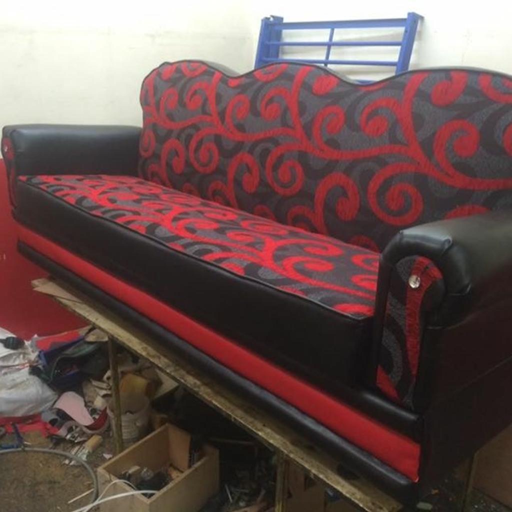 Hi here we have lexy red shape bed settee for sale, for £295 each. Opens into a bed and storage.

We deliver anywhere in UK please text or call me on 07718075537 to get your delivery quote as £25 is for Birmingham area only.

Check out my page on Facebook- K.Traders

All our bed settees are made on order many more colours in stock.

Sette size -
Length - 6ft 6inch
Wide - 2ft 2inch
32inch tall
Open into a bed is 42inch