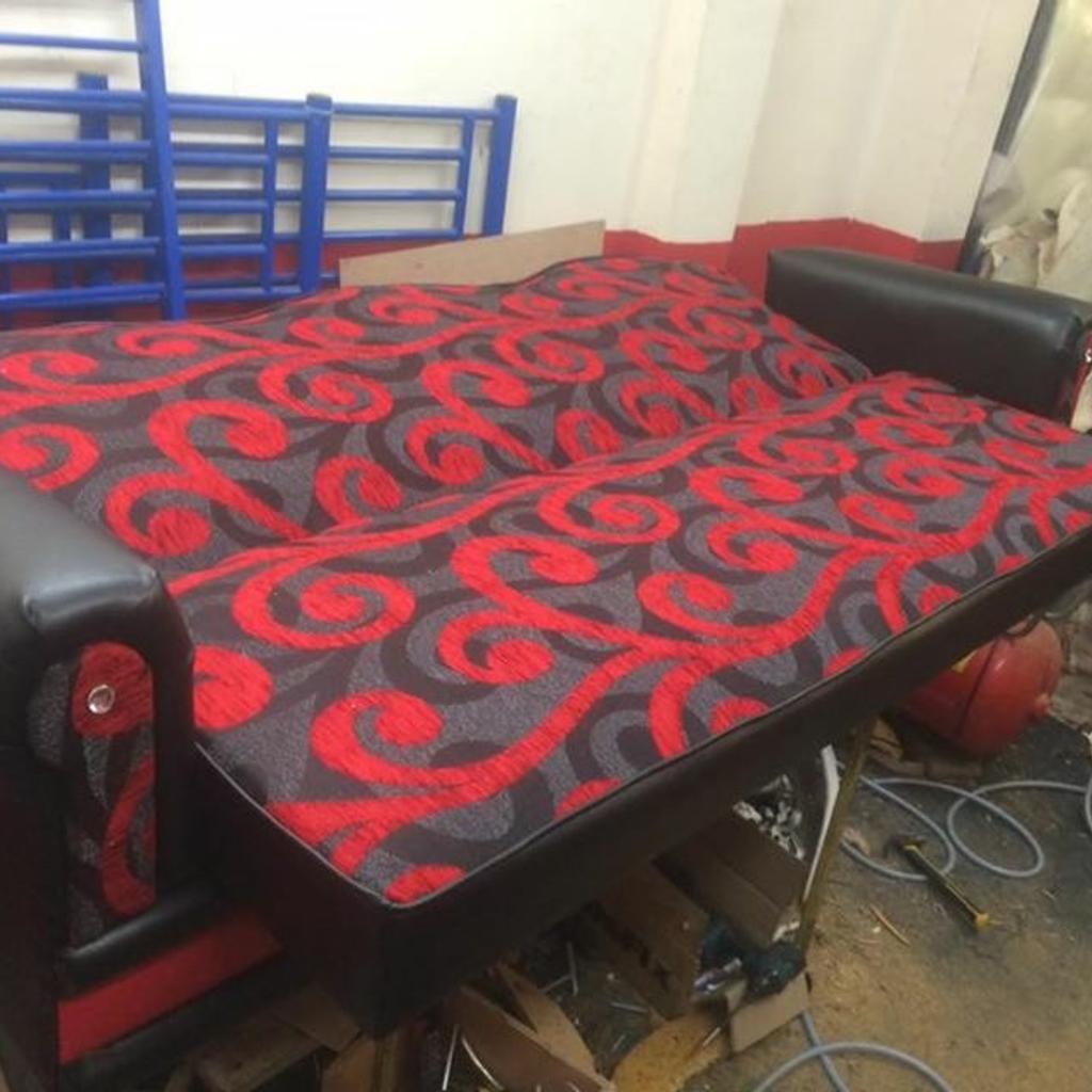 Hi here we have lexy red shape bed settee for sale, for £295 each. Opens into a bed and storage.

We deliver anywhere in UK please text or call me on 07718075537 to get your delivery quote as £25 is for Birmingham area only.

Check out my page on Facebook- K.Traders

All our bed settees are made on order many more colours in stock.

Sette size -
Length - 6ft 6inch
Wide - 2ft 2inch
32inch tall
Open into a bed is 42inch
