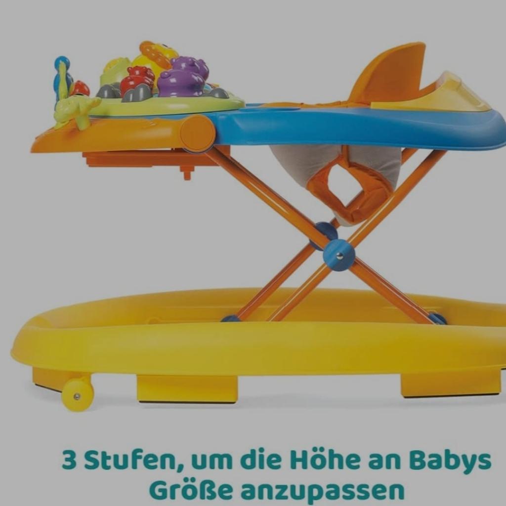 Chicco Walky Talky Baby Lauflernwagen mit Aktivitätszentrum, Spielzeug für Erste Schritte mit 3D-Spielbogen, Lichter und Geräusche, Höhenverstellbar, Lauflernhilfe, Lernspiele ab 6 Monaten, max. 12 kg