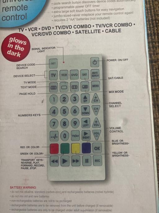 Buy & Sell North London - Photos for Giant Universal remote control