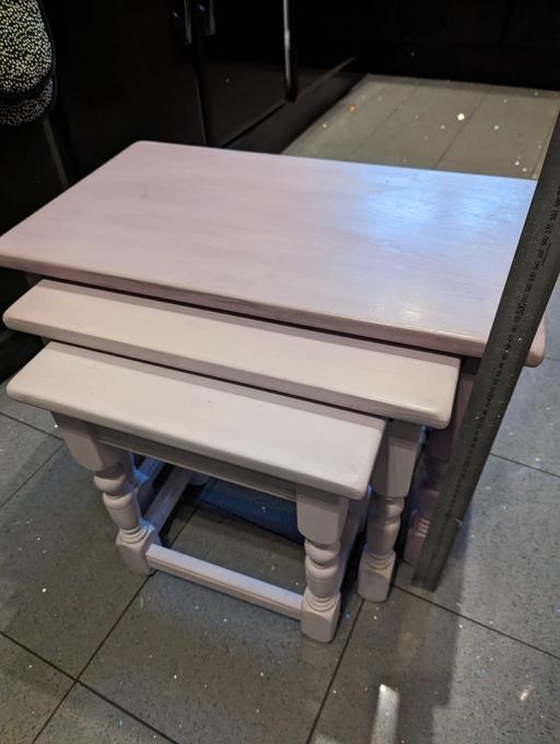 Buy & Sell West Midlands Wolverhampton - Photos for Pale pink oak upcycled set of 3 coffee tables