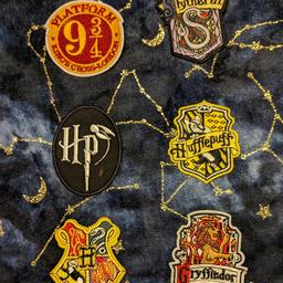 Hand made Harry potter embroidered patches. Includes 3x house sigils, the Hogwarts crest, platform 93/4 and a snitch hp logo. All backed and ready to be seen on. Collection or postage at buyer cost. Offers accepted on multiple items.