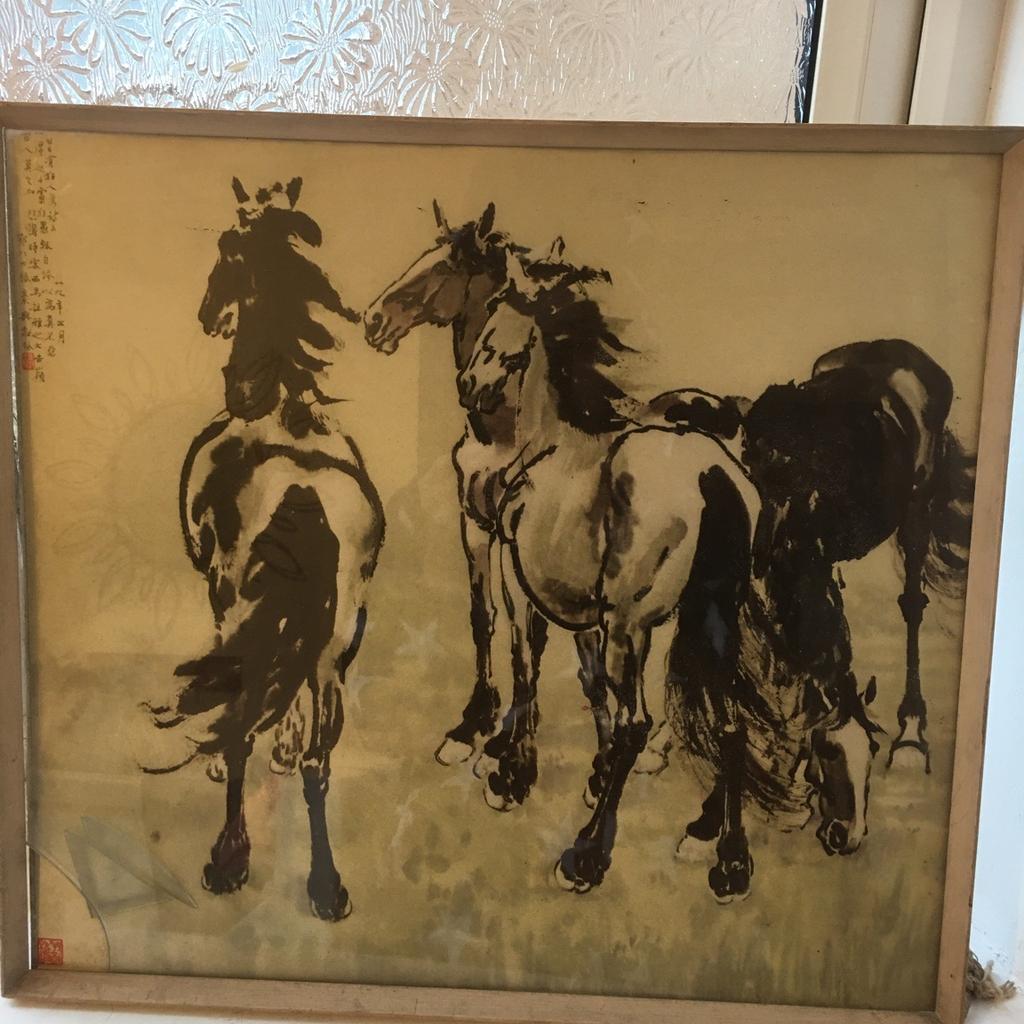 Tried looking online but haven’t had much luck.

Can anyone give me information about the painting and possible valuation..

I think it’s a ink painting

Thank you 😊