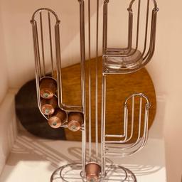 Chrome Cactus Nespresso Capsule holder

Features & Benefits
- Can hold up to 50 capsules
- Both sides can be used
- Unique storage unit for the capsules
- Looks great in any kitchen
- anti rust