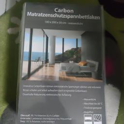Original verpacktes Spannbettlaken - Carbon matratzenschutz 
180x200x30 cm
wasserdicht
tier- und rauchfreier Haushalt