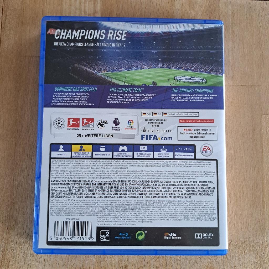 FIFA 19 PS4 Spiel 🎮, sofort verfügbar, Versand möglich, Porto 1,95,- Euro