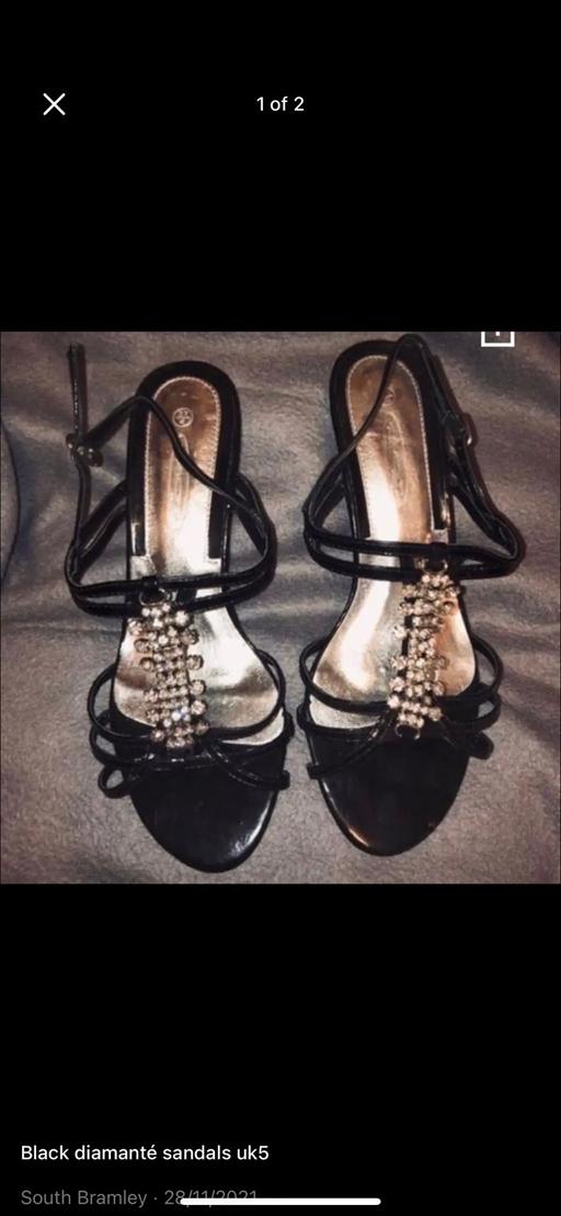 Buy & Sell West Yorkshire Leeds - Photos for Uk 5 black diamanté sandals