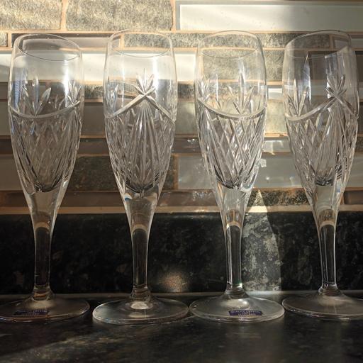 Buy & Sell Essex Thurrock - Essex - Photos for 4 x EDINBURGH CRYSTAL BEAULY CHAMPAGNE FLUTES