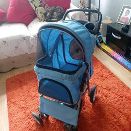 cat or dog pram still in good condition just needs a clean not needed any more colour light blue
