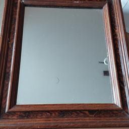 brauner alter Spiegel. l 46cm,b 40 cm
