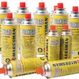 BRAND New in Box.

Box of 56 Butane gas bottles.

Flammable Gas Under Pressure. Protect from Direct Sunlight

Do not Expose to Temperatures Exceeding 50c

Ideal for portable gas cookers, stoves for camping, fishing, etc.