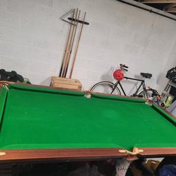 6ft pool table classic slate bed table. green felt in good nick only one 2cm split on cushion but this has been patched and doesnt effect play. Not in rush to sell so no silly offers.

collection only from WV6