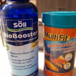 Verschenke ein BIO BOOSTER - Hochaktive Klarwasserbakterien und MultiFit Goldfischfutter( da ist nicht so viel drinnen)