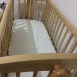 Hello this great swinging infant baby crib cot with accessories included,like mattress,protector ,sides  all included ,it has to be assembled.For collection only