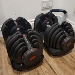 Bowflex 4-41Kg Bowflex SelectTech 1090i Dumbbells (Pair). Like new - hardly used. Also have original boxes. Also selling work out bench. Collection only.