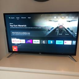 Bush 32in smart tv with Bluetooth in excellent condition purchased being of august 2022. Only used a handful of times as was in guest bedroom. Cost £169.99 will take £100 or very nearest offer collection only from Sheffield s6