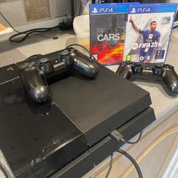 Full working order

Fifa 23 game and Project Cars

PS4 Console with two controllers

Very slight bump to one controller but not obvious and not coming apart and works absolutely fine