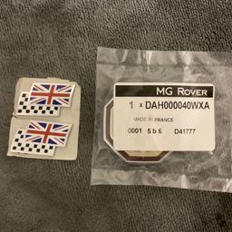 1 x MG front bumper badge.
58mm , DAH000040WXA
Suitable for MGZR ,ZS,ZT
2 x Union Jack / chequered flag badges.
BUYER TO COLLECT.