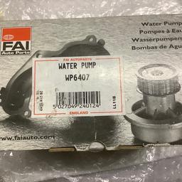 FAI water pump and v belt
New old stock
Part no: WP6407 & 6pk2193
BUYER TO COLLECT.