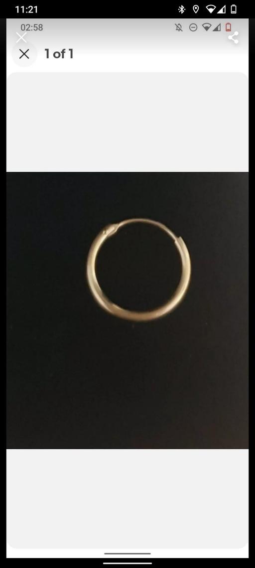 Buy & Sell West Midlands Sandwell - Photos for mens 9ct gold single hoop earring new