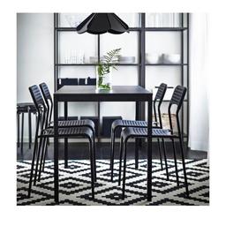 Ikea dinning table and 4 chairs in black in great condition

Pet and smoke free house
Collection Hillingdon or can deliver locally for small fuel fee