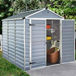 PALRAM-CANOPIA SKYLIGHT PLASTIC GREY APEX SHED 6X8
£642.99 14-21 Working Days Delivery

Maintenance Free Plastic Shed
UV Protected Polycarbonate Panels
Anti-Slip Floor Included
10 Year Limited Warranty
(H) 217cm x (W) 185.5cm x (D) 230.5cm
Aluminium Frame Profiles
Double Door Latch
Ground Anchoring for Maximum Strength
Skylight Roof Panels
Maintenance Free and Washable: No Rust, Rot or Peel
Easy Assembly
Shelf Sold Separately


Free UK Mainland Delivery On Most Brands
To order please visit our Showroom or order online at gardenstreet.co.uk 
T&C apply Stock/Price Subject To Change (NOT ON DISPLAY) 

To keep up to date with Garden Street Showroom please visit our Facebook Page Garden Street Showroom & for more information search for Garden Street online

Opening Hours
Monday to Friday: 9:00am - 5:00pm
Saturday & Sunday: 10:00am - 4:00pm

Garden Street
Hampton House
Weston Road
Crewe
Cheshire
CW1 6JS