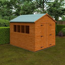 £849.99 10-15 Working Days Delivery

12mm Shiplap T&G Cladding
12mm T&G Roof and Floor
Heavy Duty Mineral Felt
Manufacturer's 10 Year Guarantee
Full Height Double Doors
Includes Lock and Key
Fixed 3mm Glazed Windows
28x44mm Rounded Four Corner Framing
Please Note: Images Only Show 10x8 Size

Free UK Mainland Delivery On Most Brands
To order please visit our Showroom or order online at gardenstreet.co.uk
T&C apply Stock/Price Subject To Change (NOT ON DISPLAY)

To keep up to date with Garden Street Showroom please visit our Facebook Page Garden Street Showroom & for more information search for Garden Street online

Opening Hours
Monday to Friday: 9:00am - 5:00pm
Saturday & Sunday: 10:00am - 4:00pm

Garden Street
Hampton House
Weston Road
Crewe
Cheshire
CW1 6JS