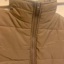 Like new shein brown padded cropped gilet size large 12/14