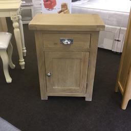 Country ash oak cupboard.

Quality solid cupboard with drawer.

Dovetail joints for extra strength.

Chrome handles.

Sizes: W55cm x D35cm x H76cm

Cash on collection available.

Usual £239.99.
One off price only £129.99. Ex display.

Free delivery in Goole.

Buy with confidence established since 1985

Thanks for looking