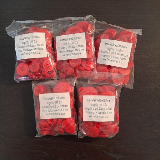 training Greater Manchester Tameside - Photos for Red Craft Buttons - 250g