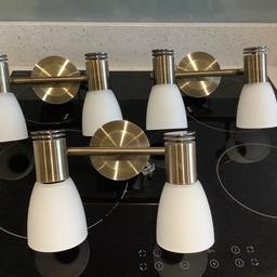 3 sets of wall lights, can be used as up or down lights, good condition, just need polishing, price is each light or £25 for all 3