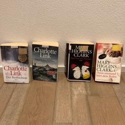 2 Bestseller Romane von Charlotte Link
Der Beobachter 
Im Tal des Fuchses

2 Bestseller von Mary Higgings Clark
Das Haus am Potomac
Denn niemand hört dein Rufen