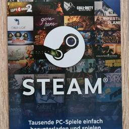 •Steam Gutschiene 20€
• 5 Gutscheine 
•Preis pro Gutscheine 
•PayPal/Überweisung