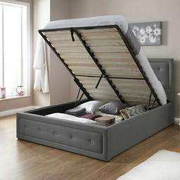 Todays smashing Bargain is a New fabric grey ottoman bed with buttoned stylish headboard, massive saving compared usual price.
Ask about mattress duvet pillows to go with new bed,
Assembly option £50