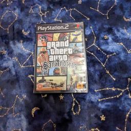 GTA San Andreas for PS2. Comes with inserts and poster/map. Disc, case inserts and poster are all in good condition. Collection or delivery at buyers cost. Offers accepted on multiple items.