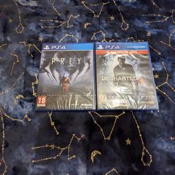 2 x sealed PS4 games. Prey and Uncharted 4. Discs will be in great/ perfect condition as are the cases and inserts. Collection or delivery at buyers cost. Offers accepted on multiple items.