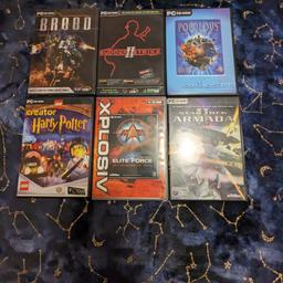Selection of 6 pc games. Includes breed, sudden strike 2, populous, creator Harry Potter, star trek voyager elite force and star trek armada 2. Discs and cases are in good condition as hardly used. Collection or delivery at buyers cost. Offers accepted on multiple items.