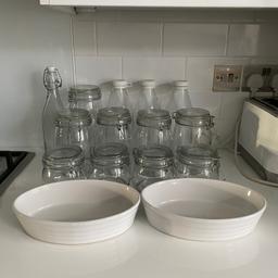 All light-to no use...in good condition


Includes 15 items

> Ikea 0.5l jars x 4

> Ikea 1l jars x 4

> Ikea 1.8l x 1

> Unknown brand - 0.5 litre bottle x 1

> Amazon Glass Bottles / silicone lids 1l x 3

> Unknown brand -  small casserole baking dish x 2 
(dimensions: 16cm width, 25cm length, 6cm height)
 


Would prefer to sell them as a collective. 
Asking Price is for all 15 items.
