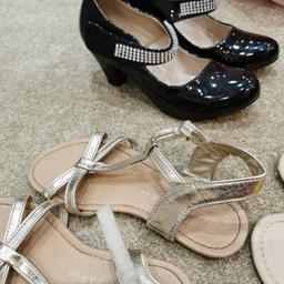 girls sandals most sizes 13
black heels  size 1