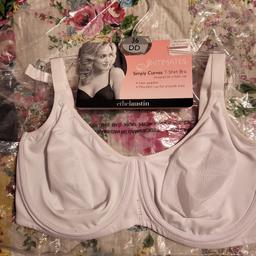 lovely intimates, simply curve t shirt, bra size 36dd, underwired adjustable straps, hook n eye, fasting nice n wide sides, n back for added support .I can vouch for this range of bras very comfortable and supportive. pet n smoke-free home . I have 2 in this size available./not posted with the hanger.