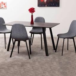 BERLIN DINING SET- £400.00
Table dimensions:
H75.5 x W140 x D80 cm
Chair dimensions:
H89 x W48.5 x D52cm
The Berlin dining set has a contemporary design which will give your dining space a fresh look. The set includes a stylish black wood effect table with angled legs. Paired with 4 modern simple grey upholstered chairs.
BERLIN DINING SET -

B&W BEDS 

Unit 1-2 Parkgate court 
The gateway industrial estate
Parkgate 
Rotherham
S62 6JL 
01709 208200
Website - bwbeds.co.uk 
Facebook - Bargainsdelivered Woodmanfurniture

Free delivery to anywhere in South Yorkshire Chesterfield and Worksop on orders over £100

Same day delivery available on stock items when ordered before 1pm (excludes sundays)

Shop opening hours - Monday - Friday 10-6PM  Saturday 10-5PM Sunday 11-3pm