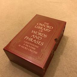 Like New
The Oxford Library of Words and Phrases
3 Hardback Books in lovely Slipcase
Can collect or have free local delivery
Can post if required.