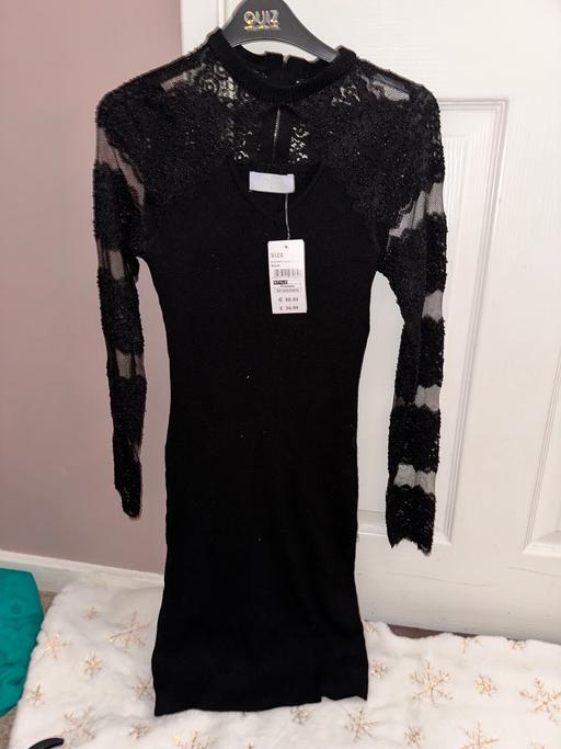 Buy & Sell Hampshire Gosport - Photos for Quiz Black Lace Knitted Mini Dress, Small