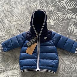 Brand new Timberland coat paid £75.00
Age 6 months 
Check out my other items 👶🏼💙