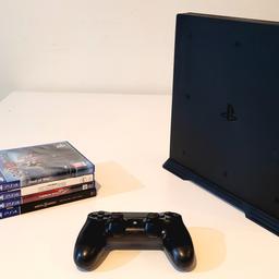 I'm selling my Sony PS4 Pro (Black) with a new 1TB SSD installed
It is in mint condition
Included are highly-rated, well-known game franchises in history (see photos)
What's also included:
Cables (HDMI, Optical and for the game controller )
Original box (without the outer sleeve)
PS4 stand
From a pet-free, smoke-free household
I always take care of my gadgets very well so the next owner will be 100% satisfied & happy
I can provide a video of me turning on the console showing the system info and playing a game 
Selling for a very great price - GRAB ONE NOW! Perfect gift for gamers out there. 
For collection only 
If you have any questions please feel free to contact me
Happy Buying.