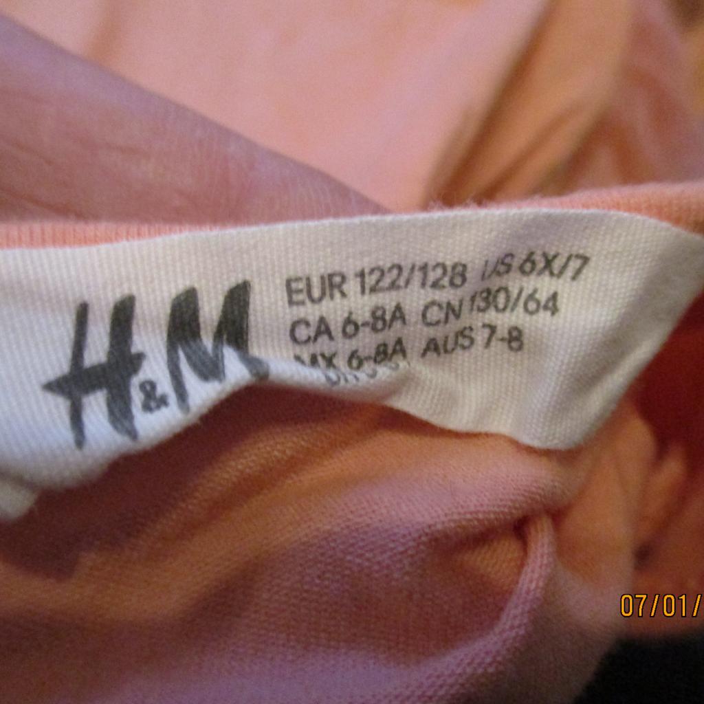 Biete rosa Kleid mit Tüllrock in der Größe 122/128 von H&M