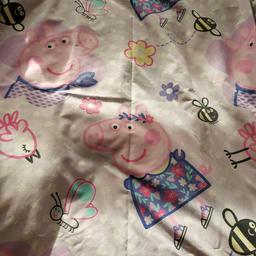 133cm drop by 162cm width (per curtain)
toddler duvet cover and pillowcase set with horsey twinkletoes. 